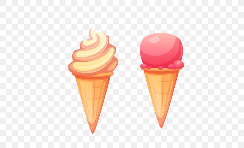 Ice Cream Cone Dessert, PNG, 500x500px, Ice Cream, Cartoon, Cream, Dairy Product, Dessert Download Free