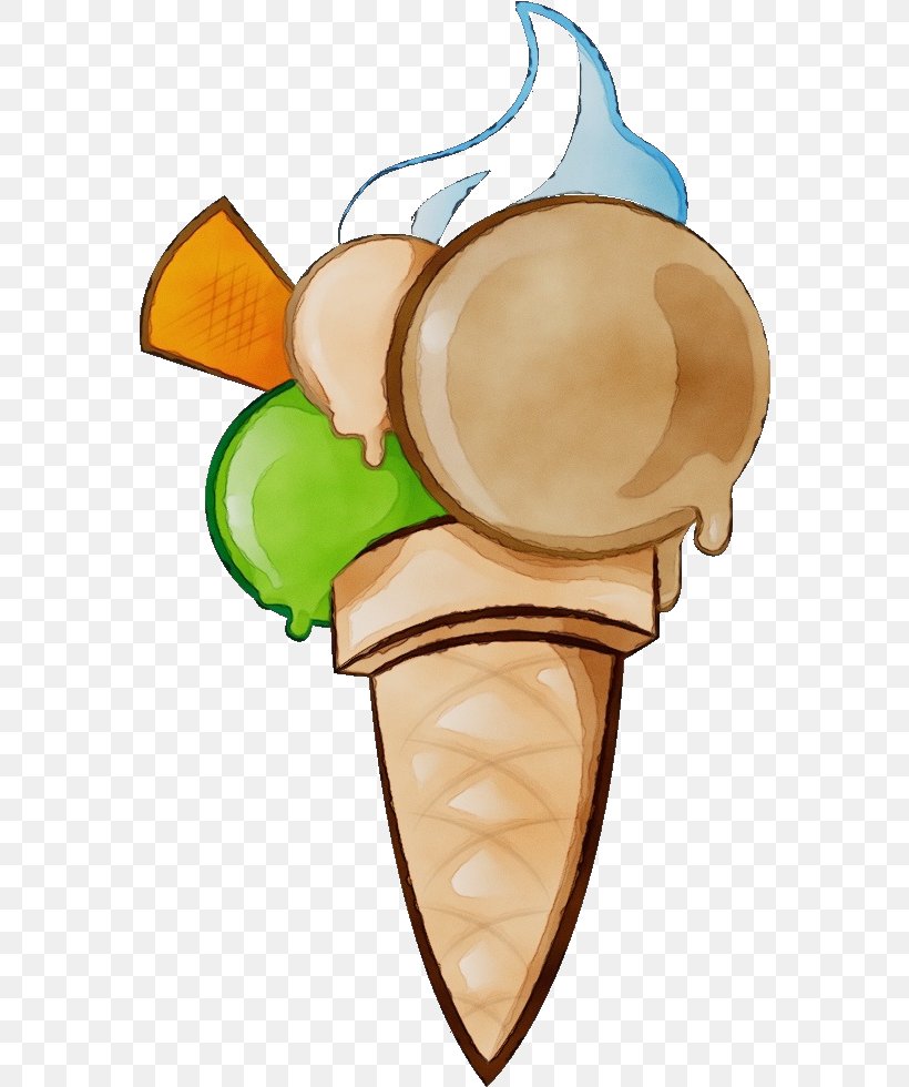 Ice Cream Cone Background, PNG, 570x980px, Watercolor, Cartoon, Chocolate Ice Cream, Cone, Cream Download Free