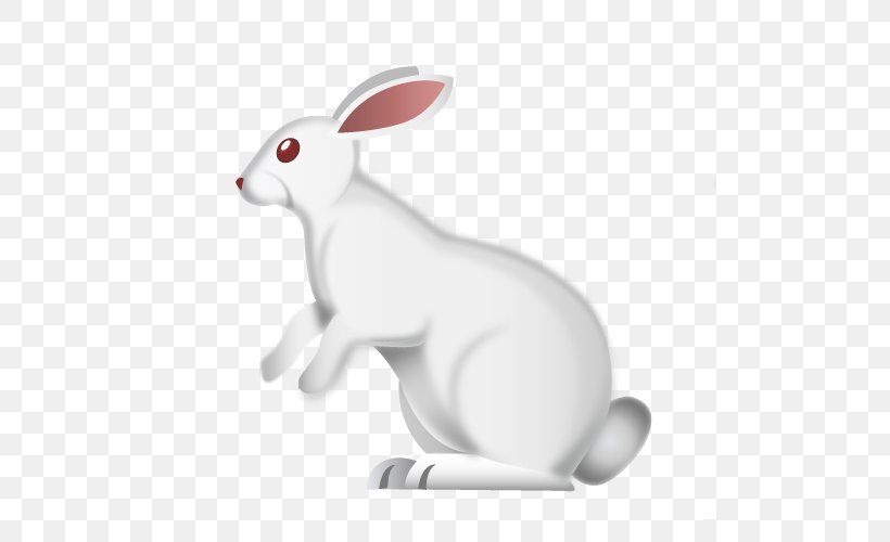 Domestic Rabbit Hare Easter Bunny Emoji, PNG, 500x500px, Domestic Rabbit, Animal, Animal Figure, Apple, Art Emoji Download Free