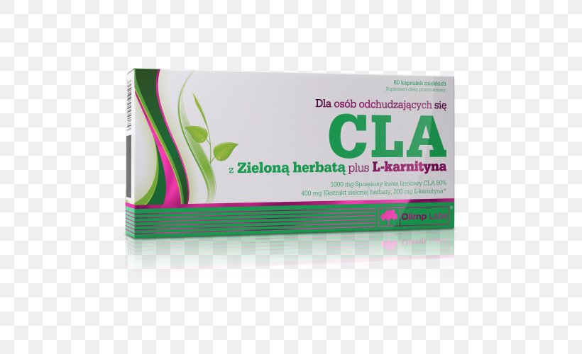 Olimp CLA & Green Tea Plus L-Carnitine, PNG, 500x500px, Green Tea, B Symptoms, Brand, Carnitine, Conjugated Linoleic Acid Download Free