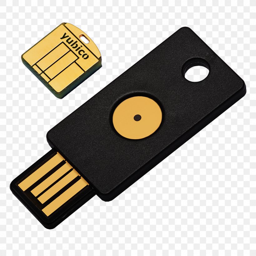 YubiKey Universal 2nd Factor Two Factor Authentication, PNG, 1000x1000px, Yubikey, Authentication, Computer Security, Data Storage Device, Electronic Device Download Free