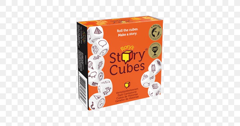 Gamewright Rory's Story Cubes: Actions Asmodee Dobble, PNG, 768x432px, Game, Board Game, Cube, Dice, Orange Download Free