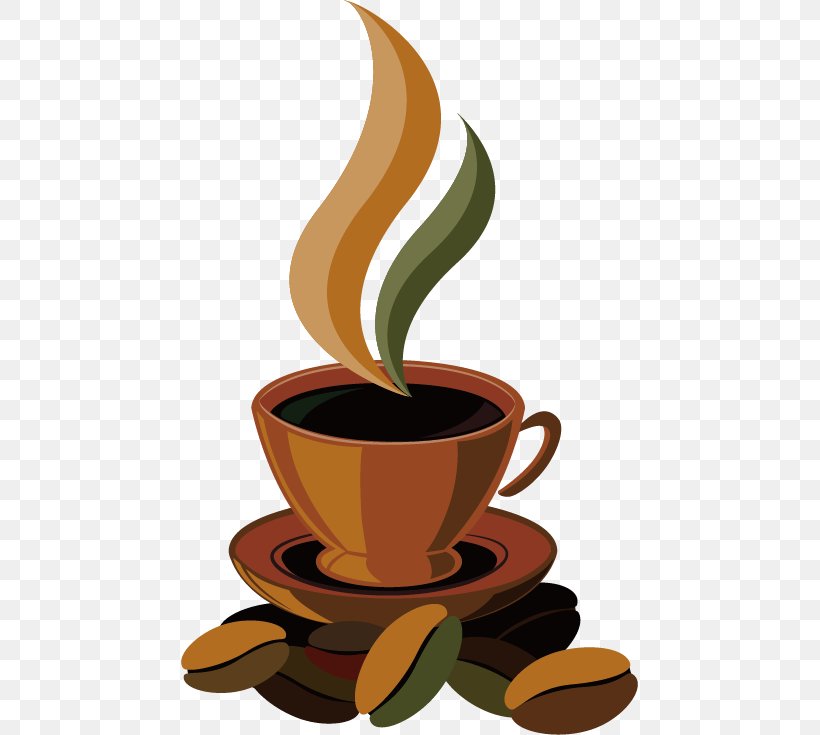 Coffee Cup Hot Chocolate Cafe Clip Art, PNG, 457x735px, Coffee, Bean, Cafe, Caffeine, Coffee Bean Download Free
