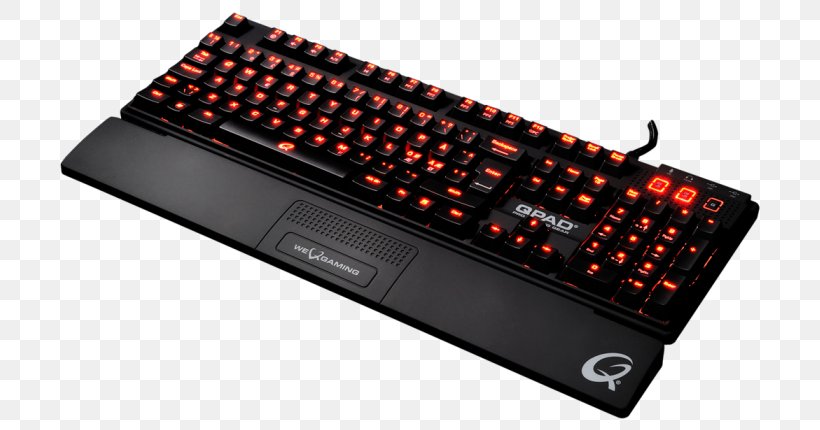 Computer Keyboard QPAD MK-85 (MX Red) Qpad Mk-85 Pro Backlit Mechanical Gaming Keyboard (black), PNG, 717x430px, Computer Keyboard, Cherry, Commodore 64, Computer, Computer Component Download Free