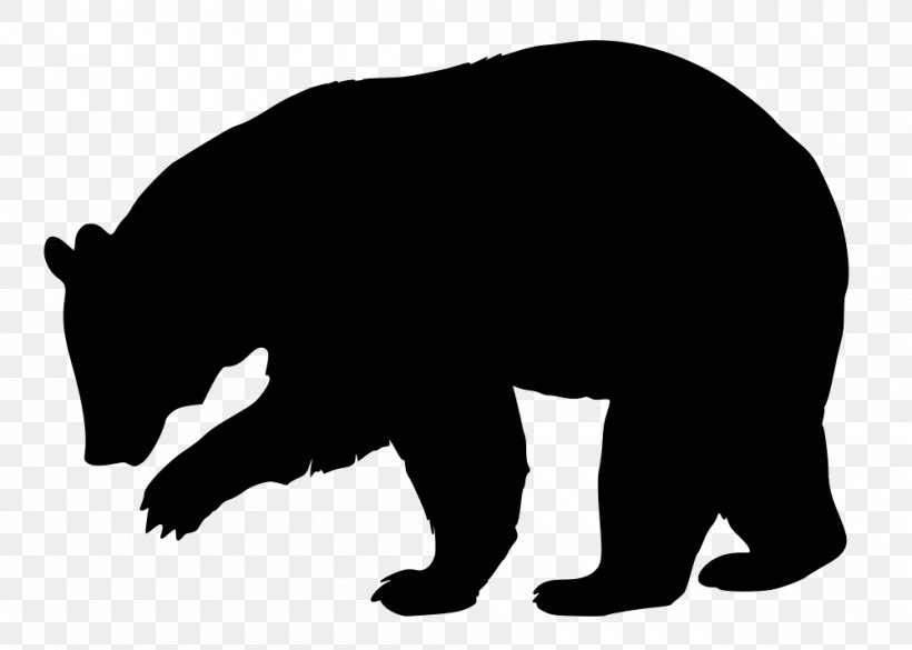 Polar Bear The Black Bear Clip Art, PNG, 1000x714px, Bear, American Black Bear, Black, Black And White, Black Bear Download Free