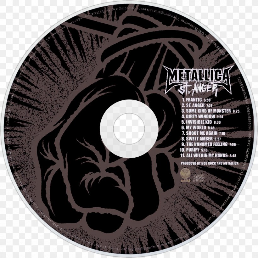 St. Anger Metallica Album Garage Inc. Frantic, PNG, 1000x1000px, Watercolor, Cartoon, Flower, Frame, Heart Download Free