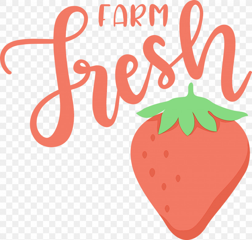 Strawberry, PNG, 3000x2861px, Farm Fresh, Farm, Fresh, Fruit, Logo Download Free