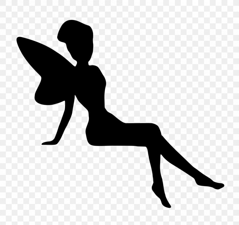 Silhouette Fairy Clip Art, PNG, 1000x942px, Silhouette, Arm, Art, Black, Black And White Download Free