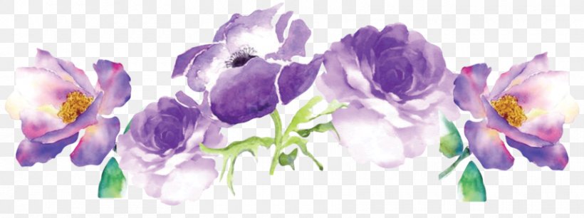 Watercolor Painting Floral Design Watercolour Flowers Violet, PNG, 860x321px, Watercolor Painting, Color, Crocus, Cut Flowers, Flora Download Free