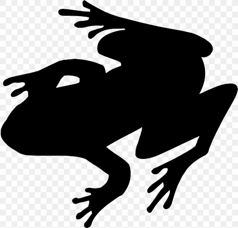 Frog Toad Black-and-white Silhouette Stencil, PNG, 865x826px, Frog, Blackandwhite, Silhouette, Stencil, Tail Download Free