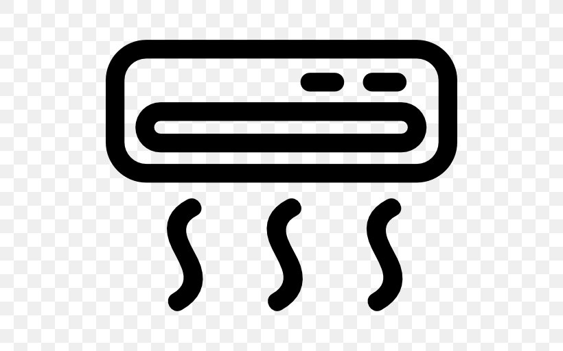 Air Conditioning HVAC Electric Heating Symbol, PNG, 512x512px, Air Conditioning, Air Conditioner, Black And White, Central Heating, Daikin Download Free