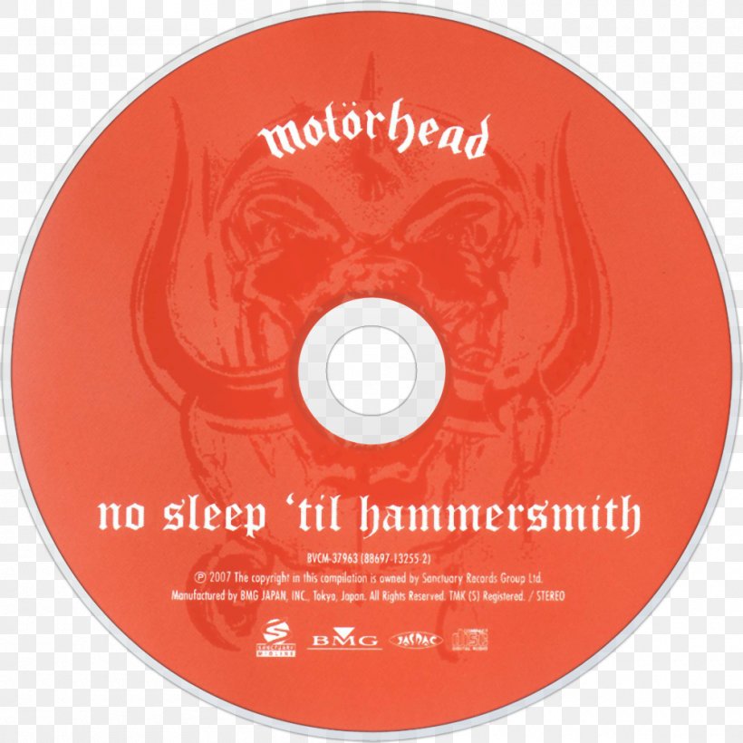 Compact Disc No Remorse Motörhead No Sleep 'til Hammersmith Motörizer, PNG, 1000x1000px, Watercolor, Cartoon, Flower, Frame, Heart Download Free