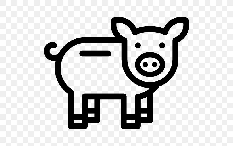 Pig Clip Art, PNG, 512x512px, Pig, Animal, Area, Bauernhof, Black Download Free