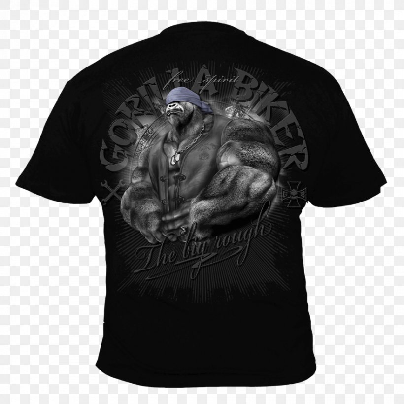 T-shirt Western Gorilla Silberrücken Clothing Biker, PNG, 880x880px, Watercolor, Cartoon, Flower, Frame, Heart Download Free