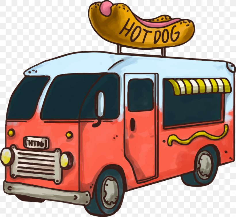 Hot Dog Fast Food Hamburger Car Food Truck, PNG, 950x872px, Hot Dog, Automotive Design, Brand, Car, Commercial Vehicle Download Free
