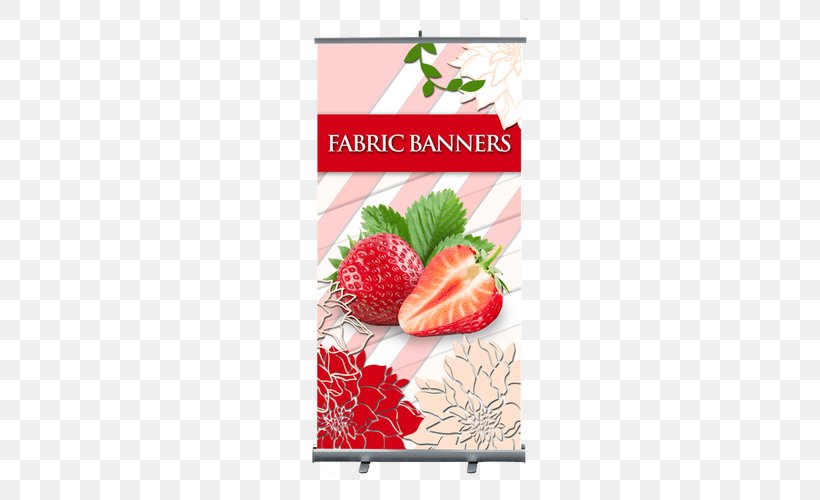 Banner Stands Depot Advertising Backdrop, Banner Strawberry, PNG, 500x500px, Banner, Advertising, Cost, Food, Fruit Download Free