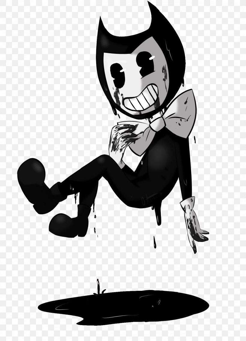 Bendy And The Ink Machine Digital Art Fan Art, PNG, 1300x1800px, 2017, Bendy And The Ink Machine, Art, Black And White, Cartoon Download Free