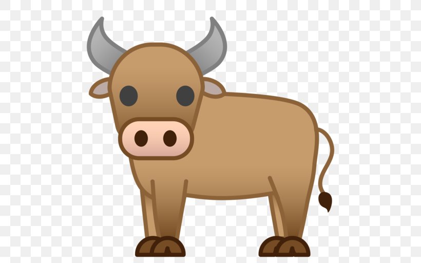 Cattle Ox Emojipedia Bull, PNG, 512x512px, Cattle, Android, Android Version History, Animal, Bull Download Free