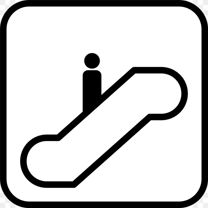 Gorla Escalator Symbol Elevator Clip Art, PNG, 2000x2000px, Gorla, Area, Black And White, Bus Stop, Commuter Station Download Free