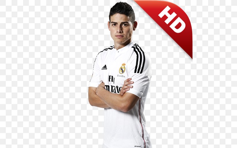 James Rodríguez Real Madrid C.F. 2014 FIFA World Cup Soccer Player Football Player, PNG, 512x512px, 2014 Fifa World Cup, Real Madrid Cf, Brand, Clothing, Cristiano Ronaldo Download Free