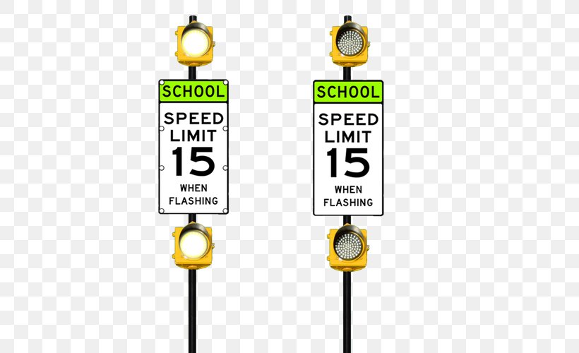 Traffic Sign School Zone Speed Limit Road, PNG, 500x500px, Traffic Sign, Brand, Green, Lightemitting Diode, Road Download Free