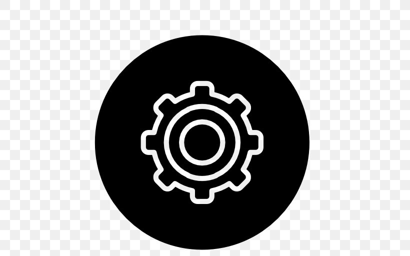 Symbol Gear Circle Clip Art, PNG, 512x512px, Symbol, Black, Black And White, Brand, Computer Download Free
