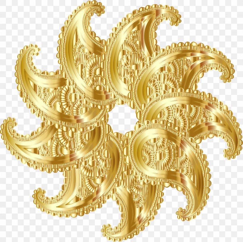 Gold Ornament, PNG, 2306x2297px, Motif, Big Image Systems, Brass, Brooch, Gold Download Free