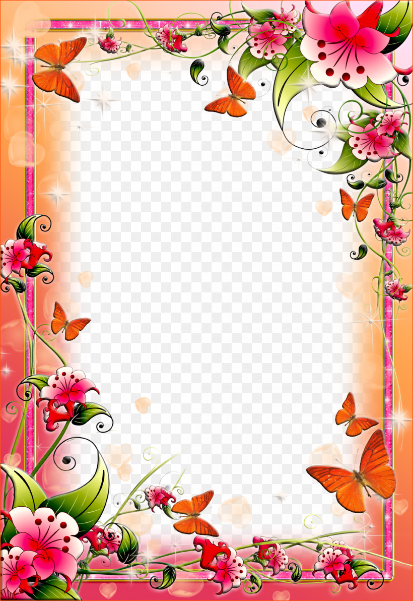 Lily Flower Frame Floral Frame, PNG, 1100x1600px, Lily Flower Frame, Computer, Floral Design, Floral Frame, Flower Download Free