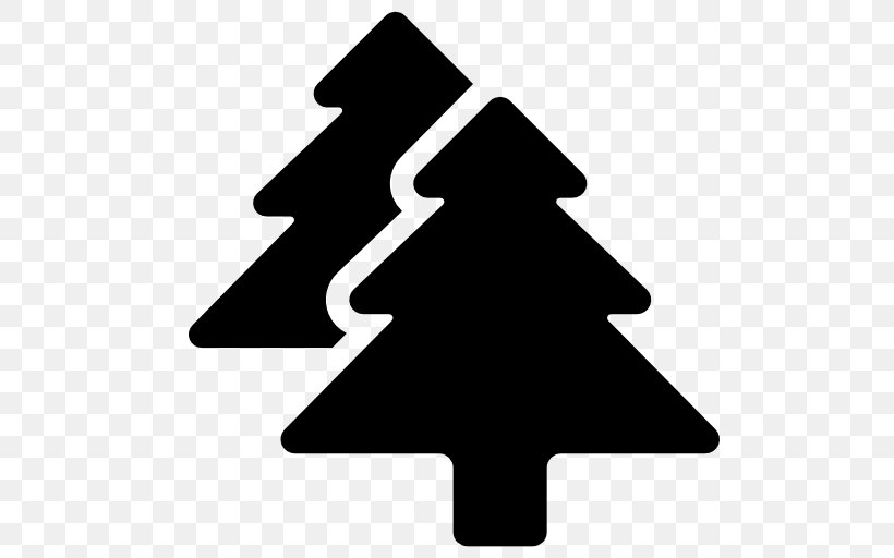 Pine Tree Forest, PNG, 512x512px, Pine, Black And White, Christmas Tree, Conifers, Flat Design Download Free