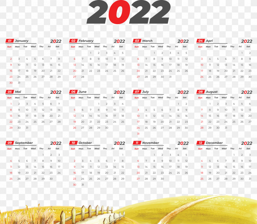 2022 Yeary Calendar 2022 Calendar, PNG, 3000x2621px, Line, Calendar System, Geometry, Mathematics, Meter Download Free
