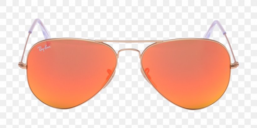 Aviator Sunglasses Ray-Ban Aviator Flash Ray-Ban Aviator Classic, PNG, 1000x500px, Aviator Sunglasses, Eyewear, Glasses, Mirrored Sunglasses, Orange Download Free