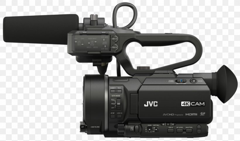JVC 4KCAM GY-LS300CHU Camcorder Super 35 Camera 4K Resolution, PNG, 1000x590px, 4k Resolution, Camcorder, Active Pixel Sensor, Camera, Camera Accessory Download Free