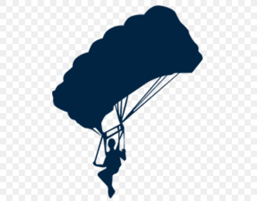 Parachuting Tandem Skydiving Parachute Skydive Robertson Accelerated Freefall, PNG, 640x640px, Parachuting, Accelerated Freefall, Black And White, Extreme Sport, Free Fall Download Free