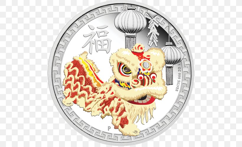 Perth Mint Lion Dance Silver Chinese New Year Coin, PNG, 500x500px, Perth Mint, Australia, Australian Lunar, Chinese Calendar, Chinese New Year Download Free