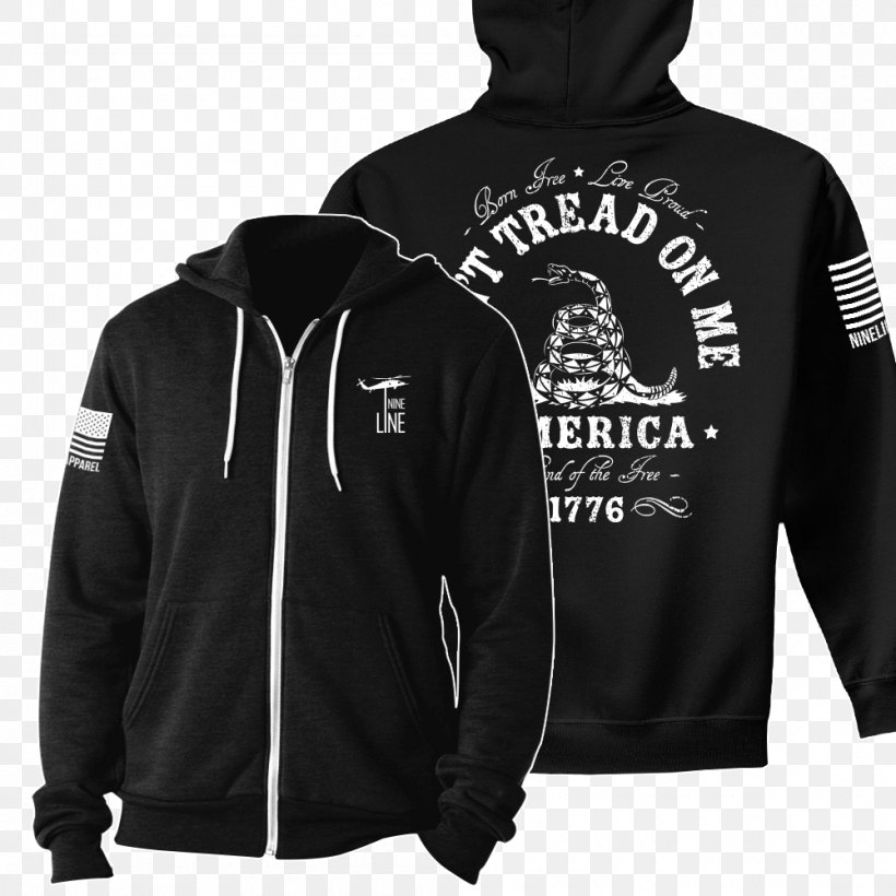 T-shirt Gadsden Flag Hoodie United States Clothing, PNG, 1000x1000px, Tshirt, Black, Bluza, Brand, Christopher Gadsden Download Free