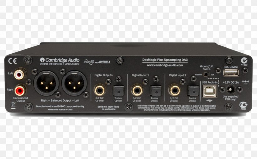 Digital Audio Cambridge Audio Cambridge DacMagic Plus Digital-to-analog Converter, PNG, 1400x866px, Digital Audio, Amplifier, Analog Signal, Audio, Audio Crossover Download Free