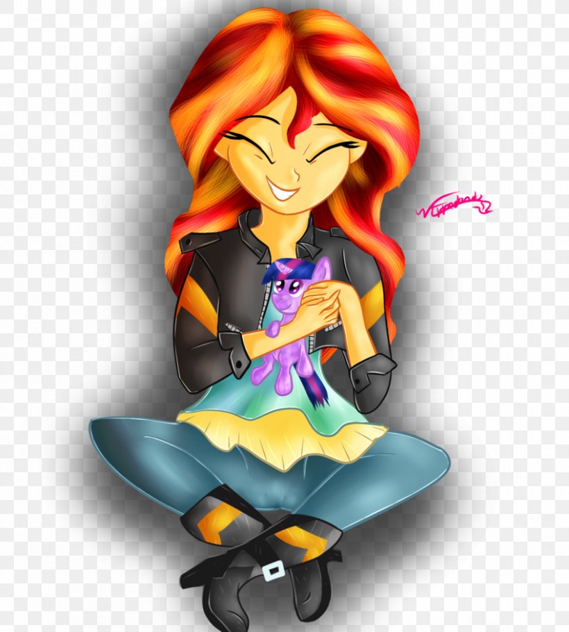 Sunset Shimmer Twilight Sparkle Equestria Illustration Image, PNG, 848x942px, Sunset Shimmer, Action Figure, Art, Cartoon, Clothing Download Free