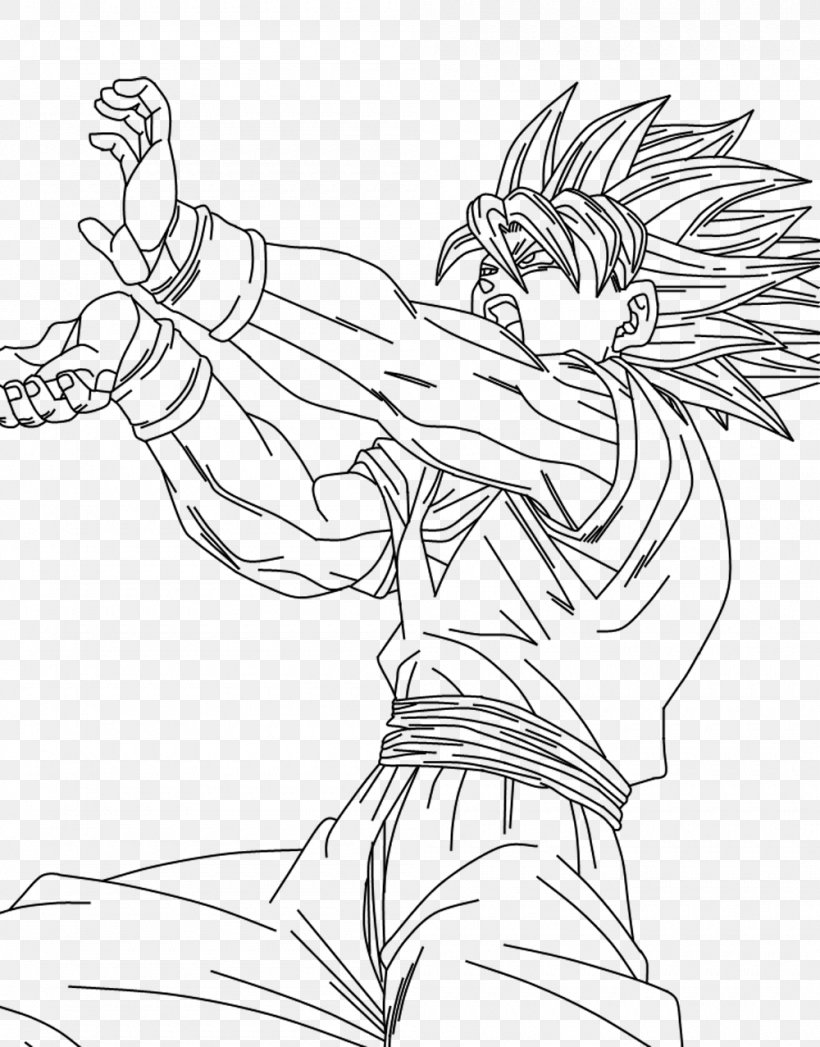 goku and vegeta black and white