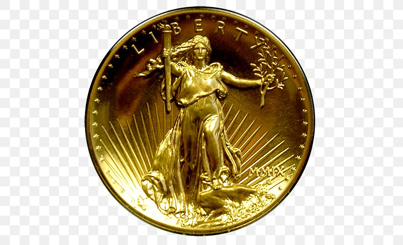 Gold Coin Double Eagle Gold Coin, PNG, 500x500px, Coin, Brass, Bronze, Bullion, Currency Download Free