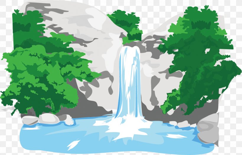 River Waterfall, PNG, 1068x687px, Waterfall, Computer Graphics, Coreldraw, English, Grass Download Free