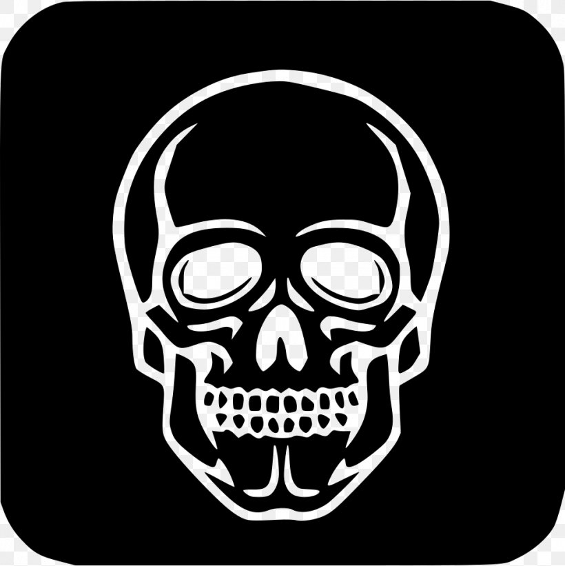 Skull Poison Head Jaw Drawing, PNG, 980x982px, Skull, Audio, Black And White, Bone, Cartoon Download Free