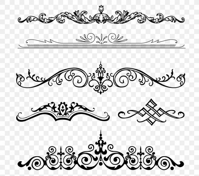 Floral Ornament Clip Art, PNG, 841x745px, Floral Ornament, Area, Art, Black, Black And White Download Free