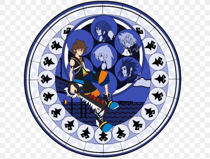 Stained Glass Kingdom Hearts Sora El Poema De La Lluvia Triste Desde Mi Cielo, PNG, 1024x778px, Stained Glass, Amazoncom, Cartoon, Clock, Glass Download Free