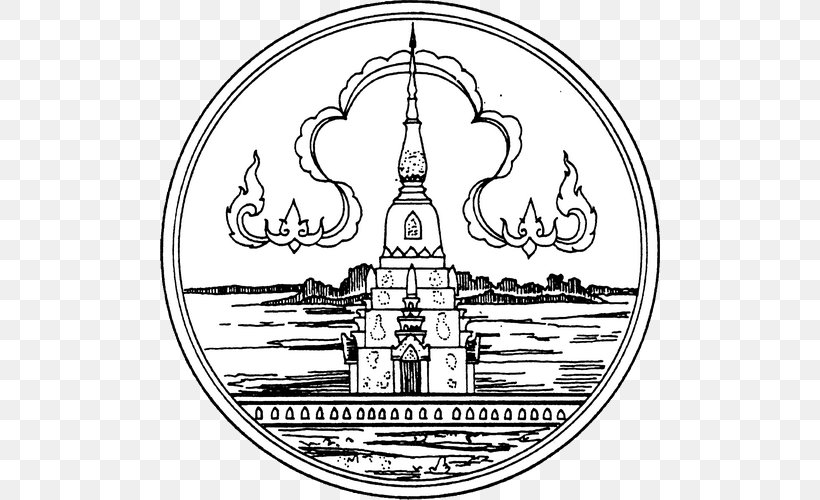 Phra That Choeng Chum Isan Seals Of The Provinces Of Thailand Nong Han Lake, PNG, 500x500px, Isan, Area, Art, Black And White, Drawing Download Free