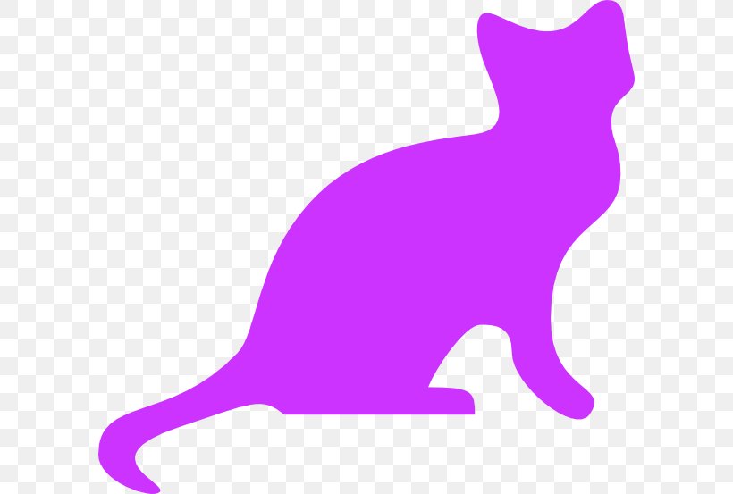 Pink Cat Kitten Silhouette Clip Art, PNG, 600x553px, Cat, Animal Figure, Black, Carnivoran, Cartoon Download Free
