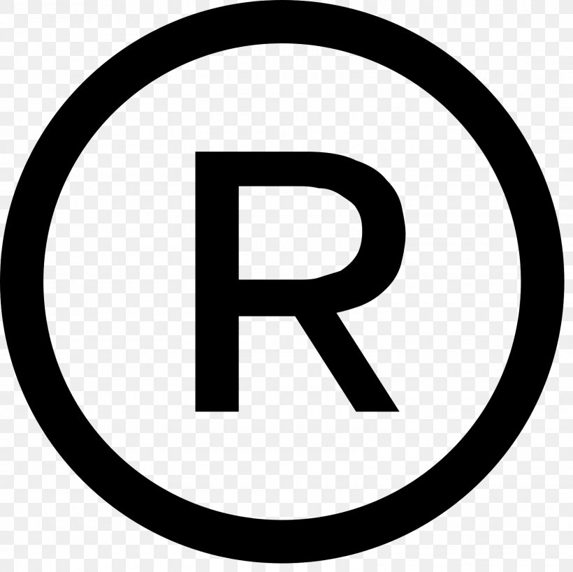 Registered Trademark Symbol Service Mark Copyright, PNG, 1600x1600px, Registered Trademark Symbol, Area, Black And White, Brand, Copyright Download Free