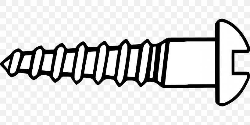 Screw Bolt Nut Clip Art, PNG, 1280x640px, Screw, Area, Auto Part, Black, Black And White Download Free
