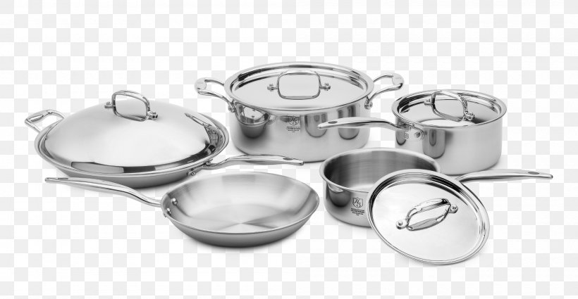 Silver Cookware All-Clad Stainless Steel, PNG, 2000x1037px, Silver, Allclad, Amazoncom, Black And White, Cookware Download Free