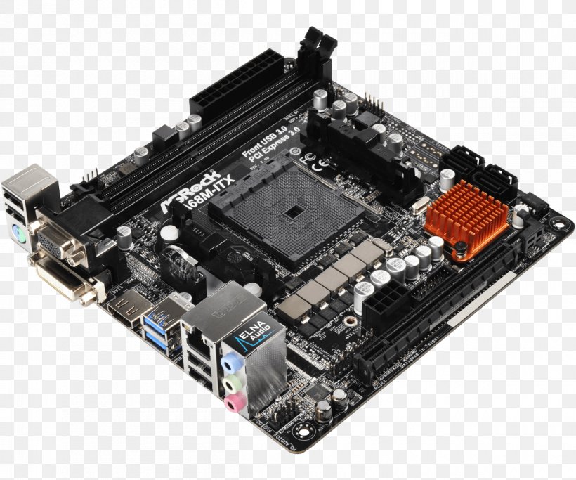 Asrock Motherboard Motherboards A68mitx R2.0 Mini-ITX DDR3 SDRAM, PNG, 1200x1000px, Motherboard, Advanced Micro Devices, Asrock, Computer, Computer Component Download Free