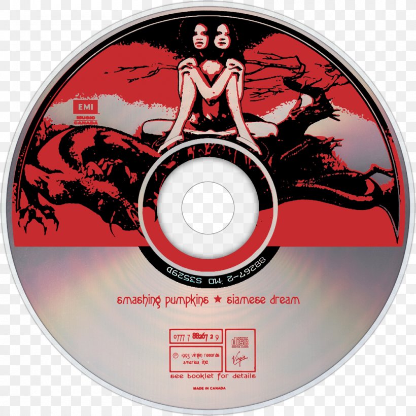 Compact Disc Siamese Dream The Smashing Pumpkins Album, PNG, 1000x1000px, Watercolor, Cartoon, Flower, Frame, Heart Download Free